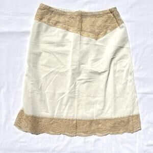 Vintage Carol Brent Montgomery Ward Slip Womens Medium Cream Ivory Lace